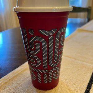 Maroon Starbucks Holiday CANDY CANES Color-Changing Hot Cup, 16 oz